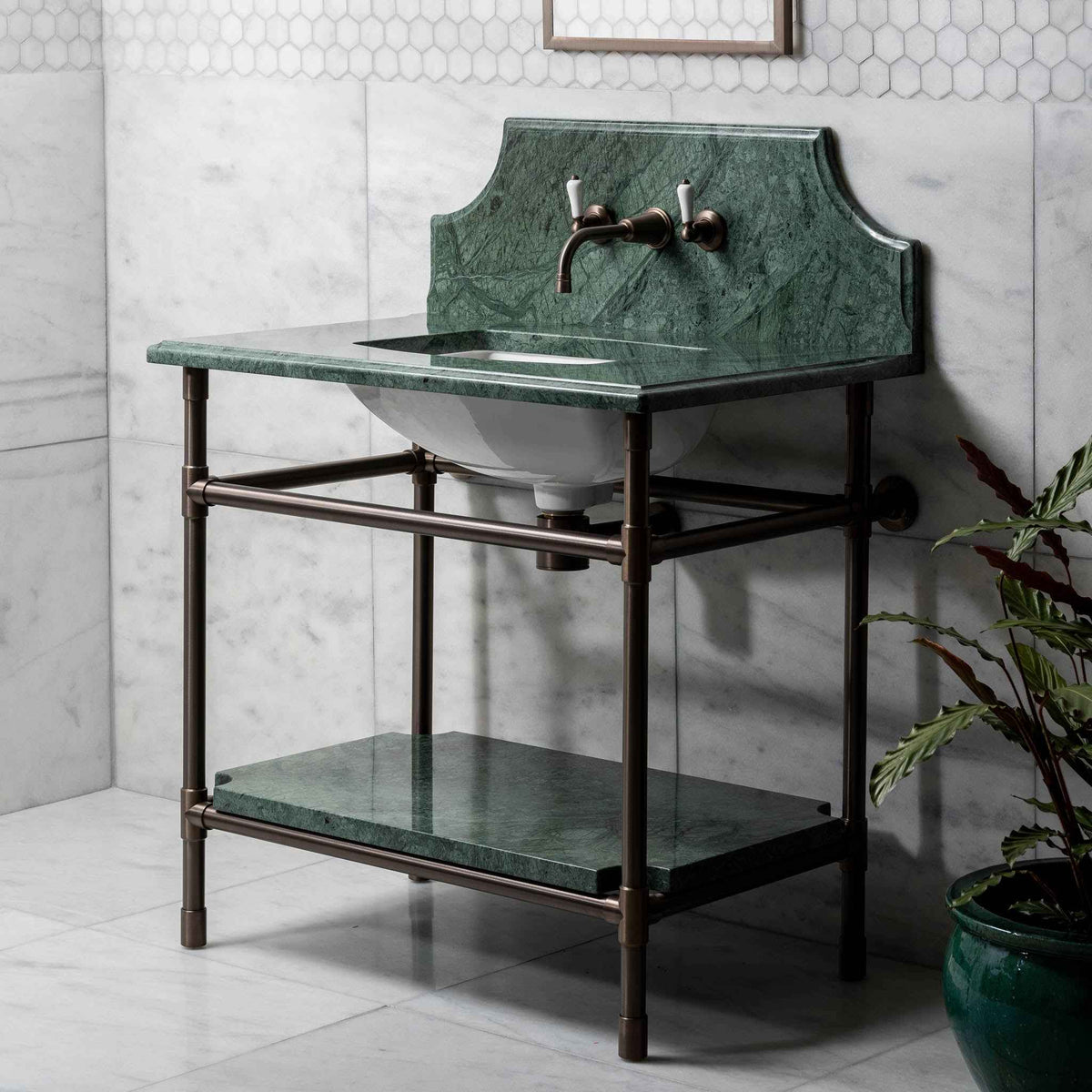 Franklin Vanity Suite (Inc. Marble Top, Upstand, Shelf &amp; Basin) - Rutland London