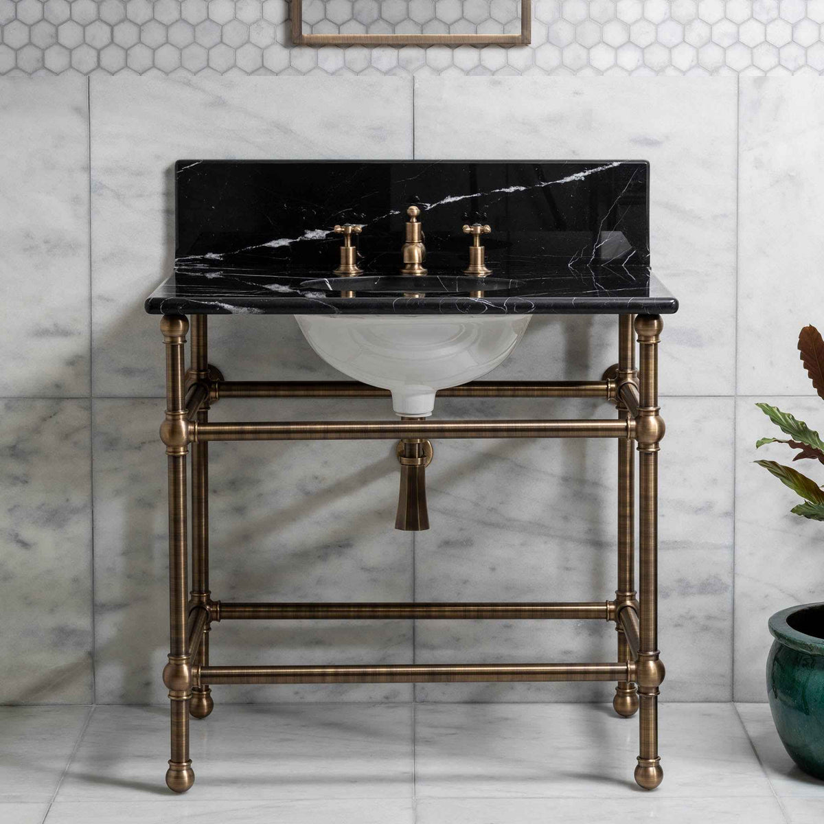 Lloyd Vanity Suite (Inc. Marble Top, Upstand &amp; Basin) - Rutland London