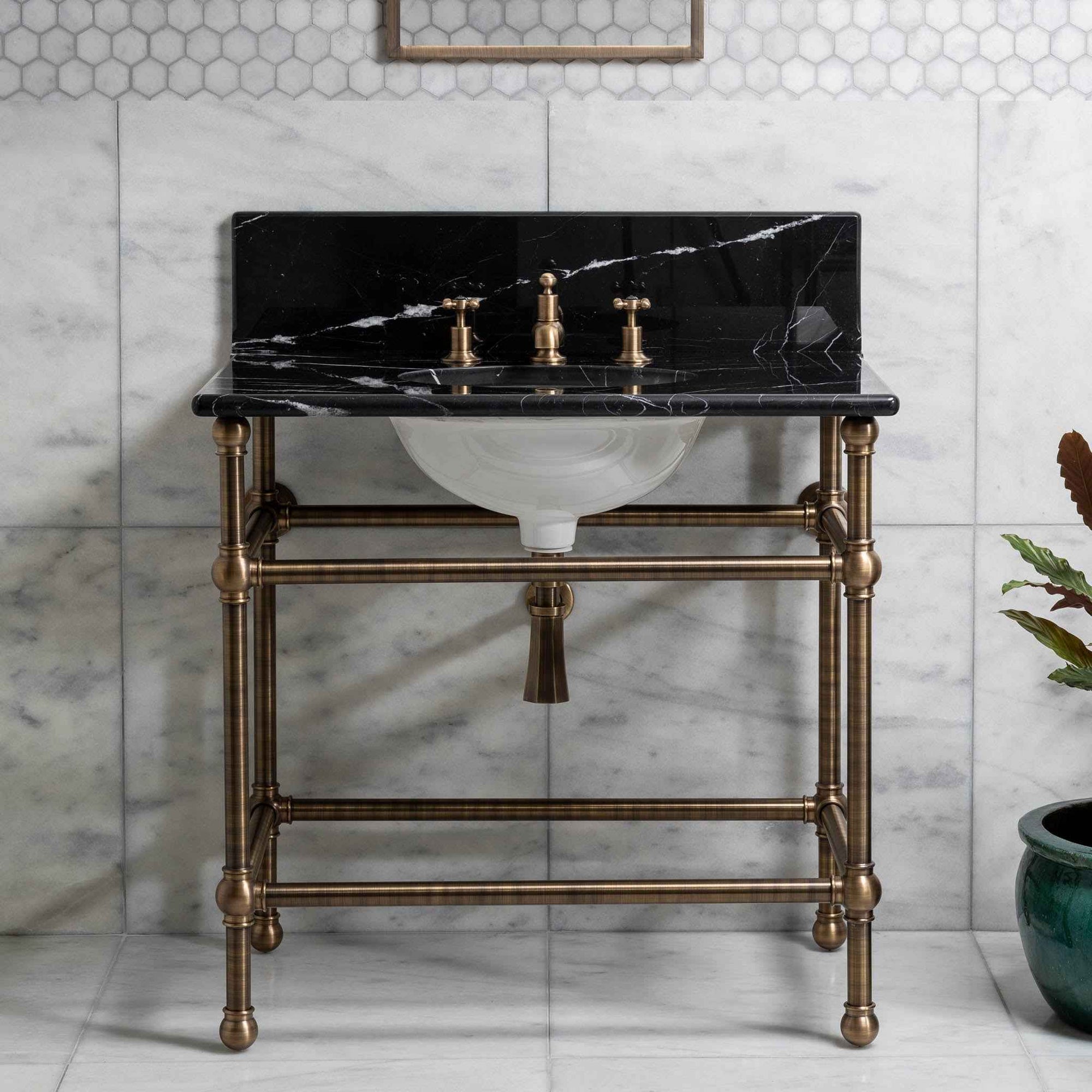 Lloyd Vanity Suite (Inc. Marble Top, Upstand & Basin) - Rutland London