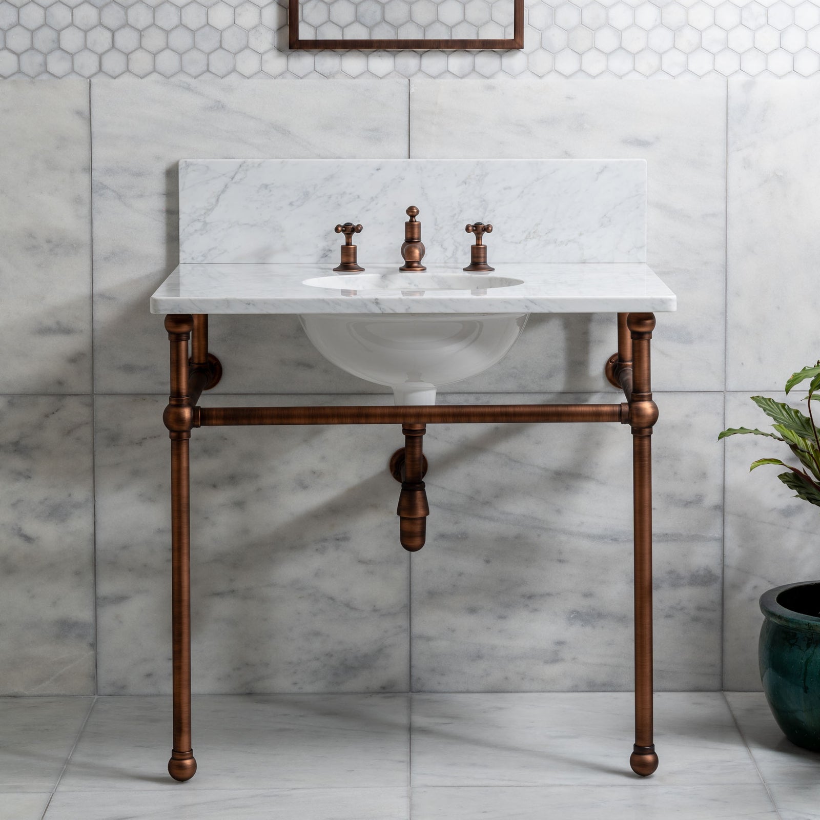 Bloomsbury Single Vanity Suite (Inc. Marble Top, Upstand & Basin) - Rutland London