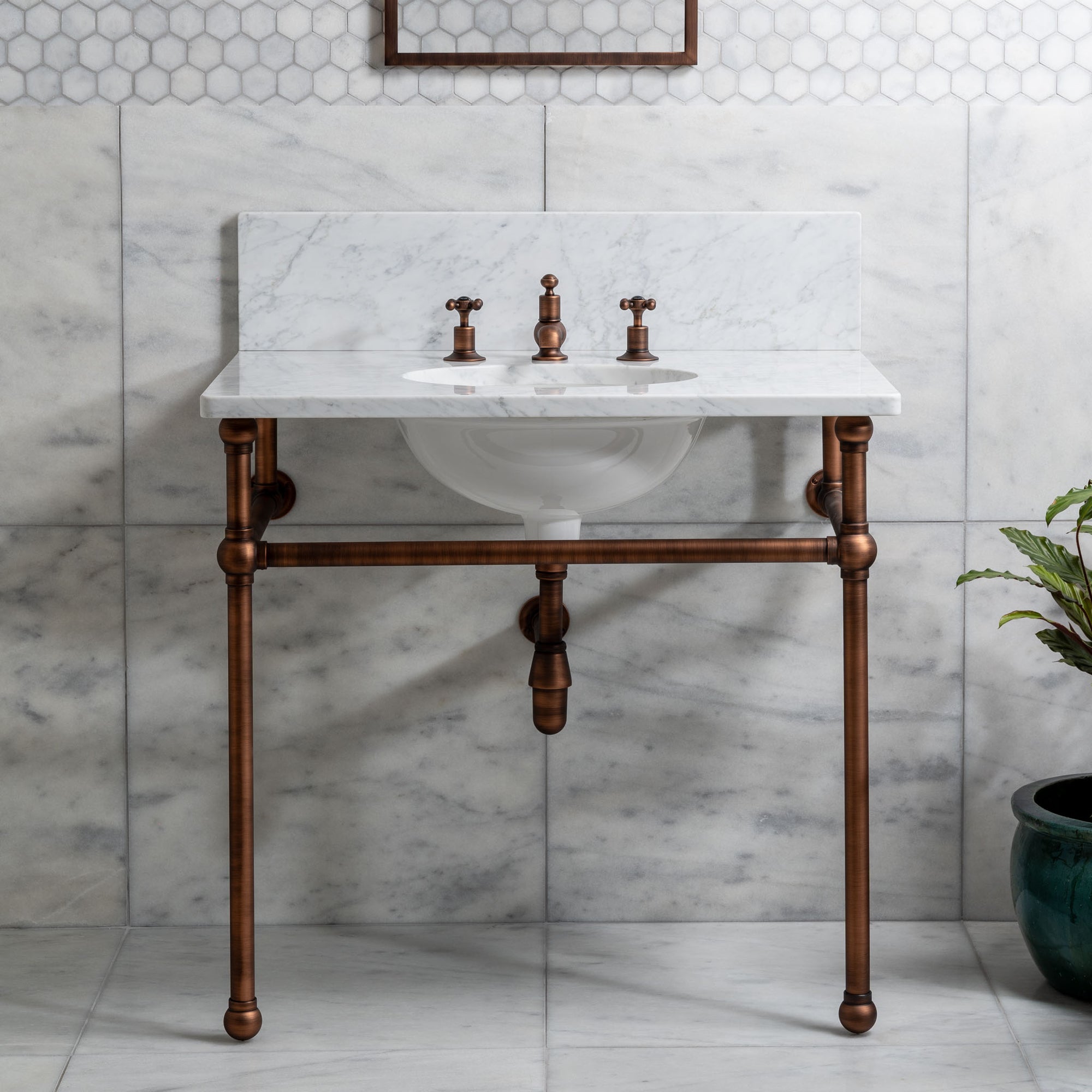 Bloomsbury Vanity Suite (Inc. Marble Top, Upstand & Basin) - Rutland London