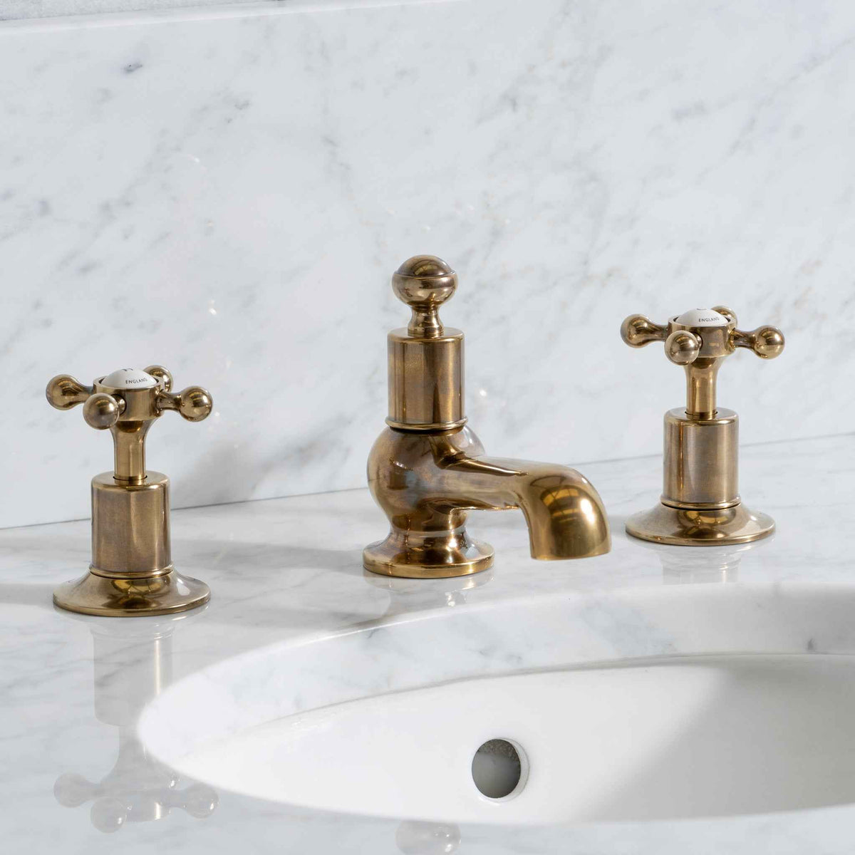 Colville Vanity Suite (Inc. Marble Top, Upstand, Glass Shelf &amp; Basin) - Rutland London