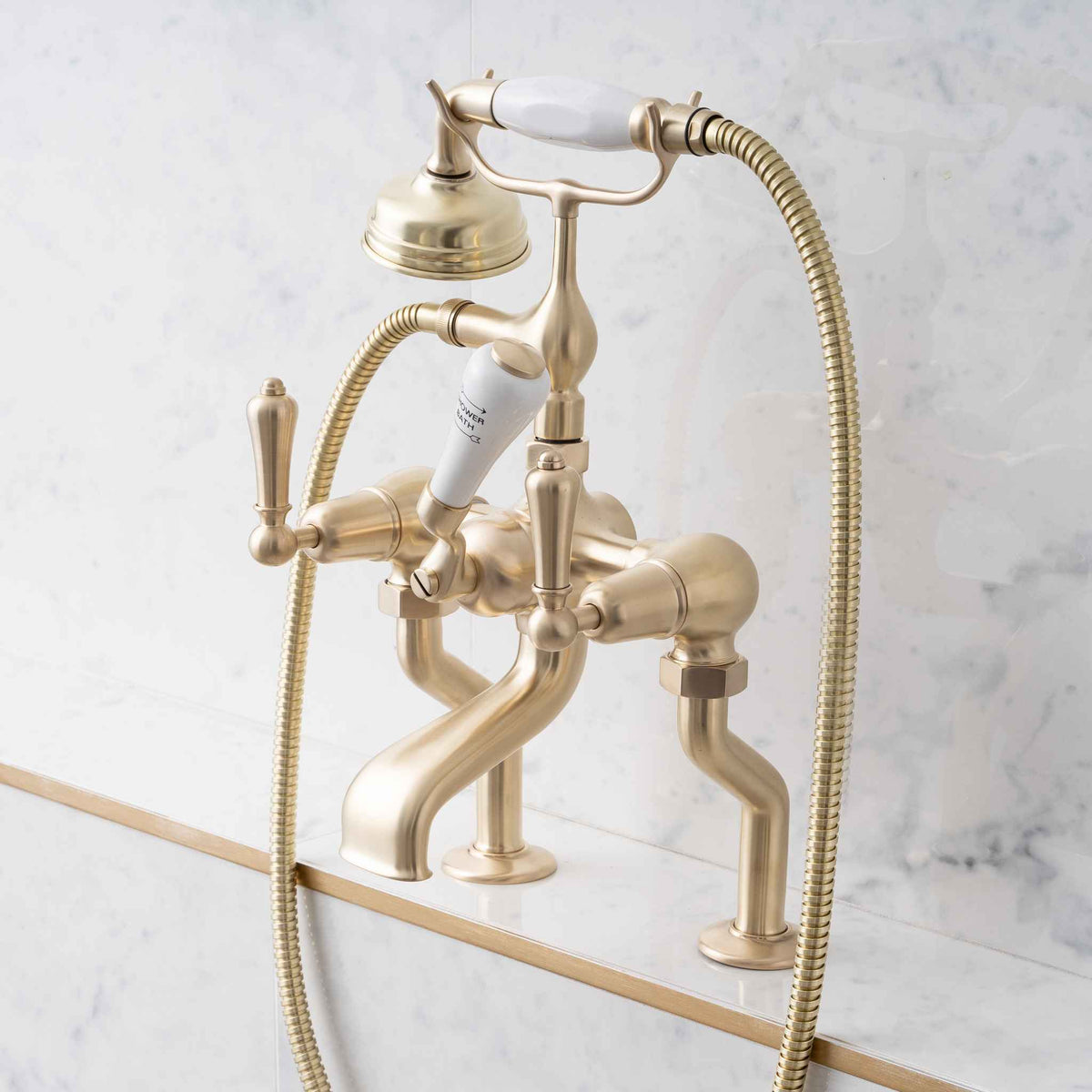 Tibberton Metal Lever Bath &amp; Shower Mixer - Rutland London