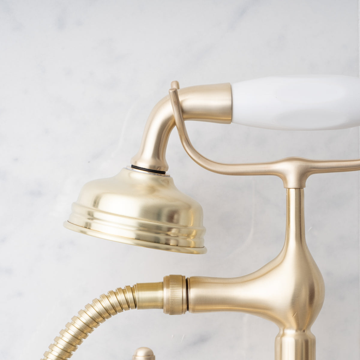 Kemble White Ceramic Lever Bath &amp; Shower Mixer - Rutland London