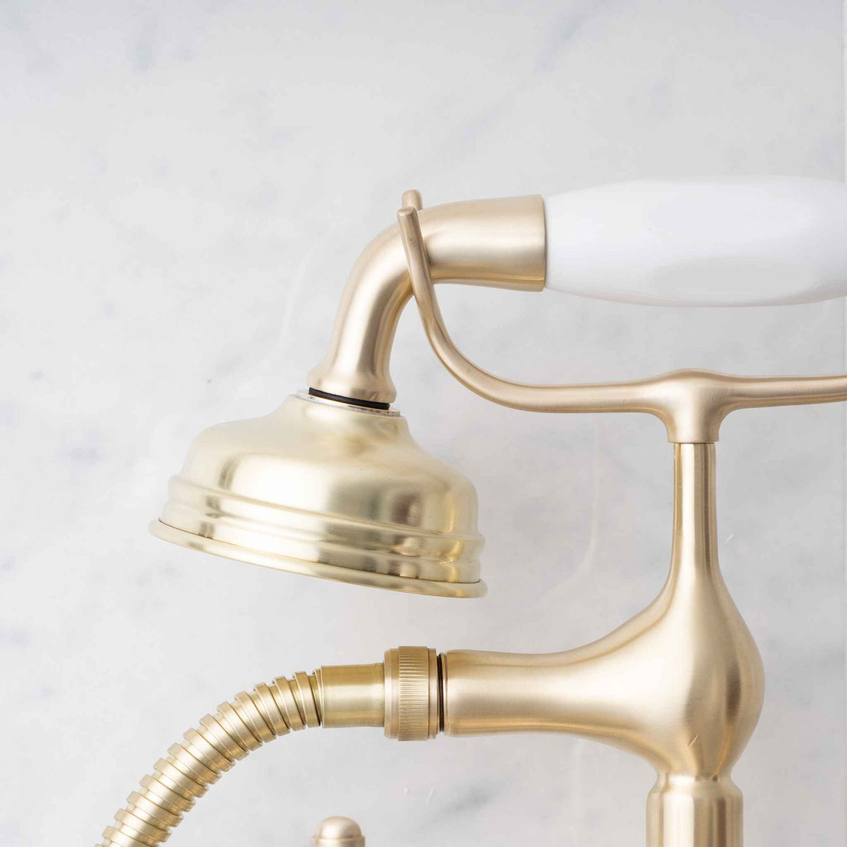 Kemble White Ceramic Lever Bath &amp; Shower Mixer - Rutland London