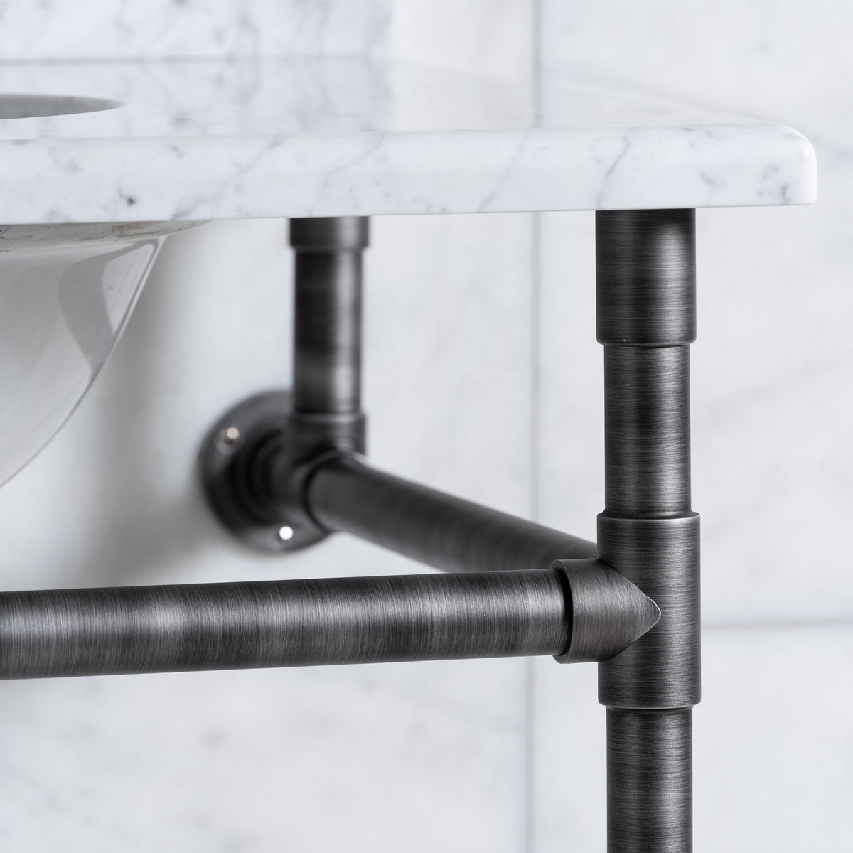 Thornhill Double Vanity Suite (Inc. Marble Top, Upstand & Basins) - Rutland London