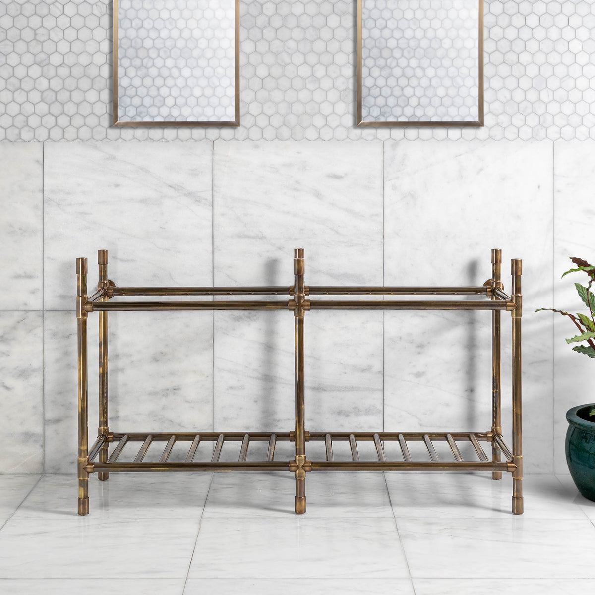 Trinity Double Vanity Stand (Stand Only - No Top, Upstand or Basins) - Rutland London