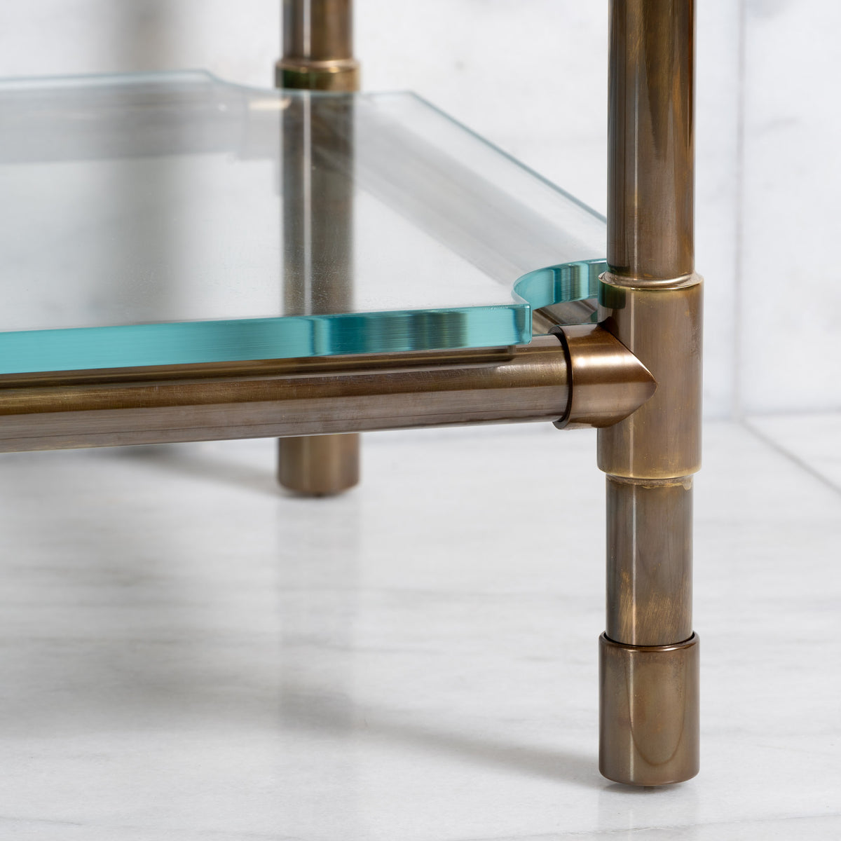 Orchard Double Vanity Suite (Inc. Marble Top, Upstand, Glass Shelf & Basins) - Rutland London