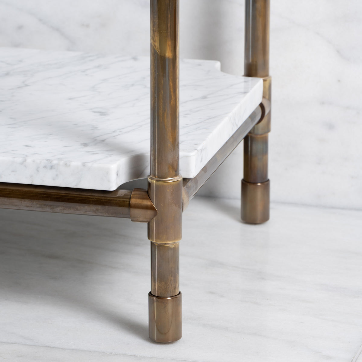 Franklin Double Vanity Suite (Inc. Marble Top, Upstand, Shelf & Basins) - Rutland London