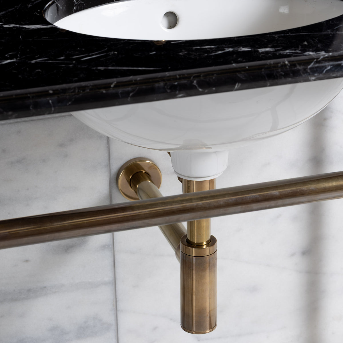 Camden Double Vanity Suite (Inc. Marble Top, Upstand & Basins) - Rutland London