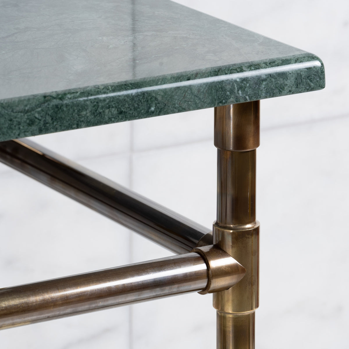 Trinity Double Vanity Suite (Inc. Marble Top, Upstand, Brass Rack & Basins) - Rutland London