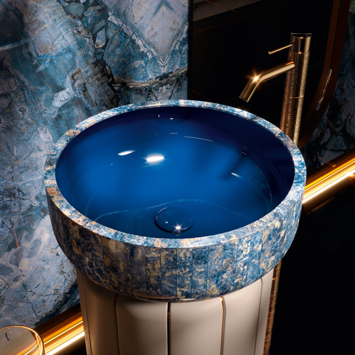 Sodalite Bespoke Handmade Marble Bathroom Suite (Inc. WC Pan, Bidet &amp; Basin) - Rutland London