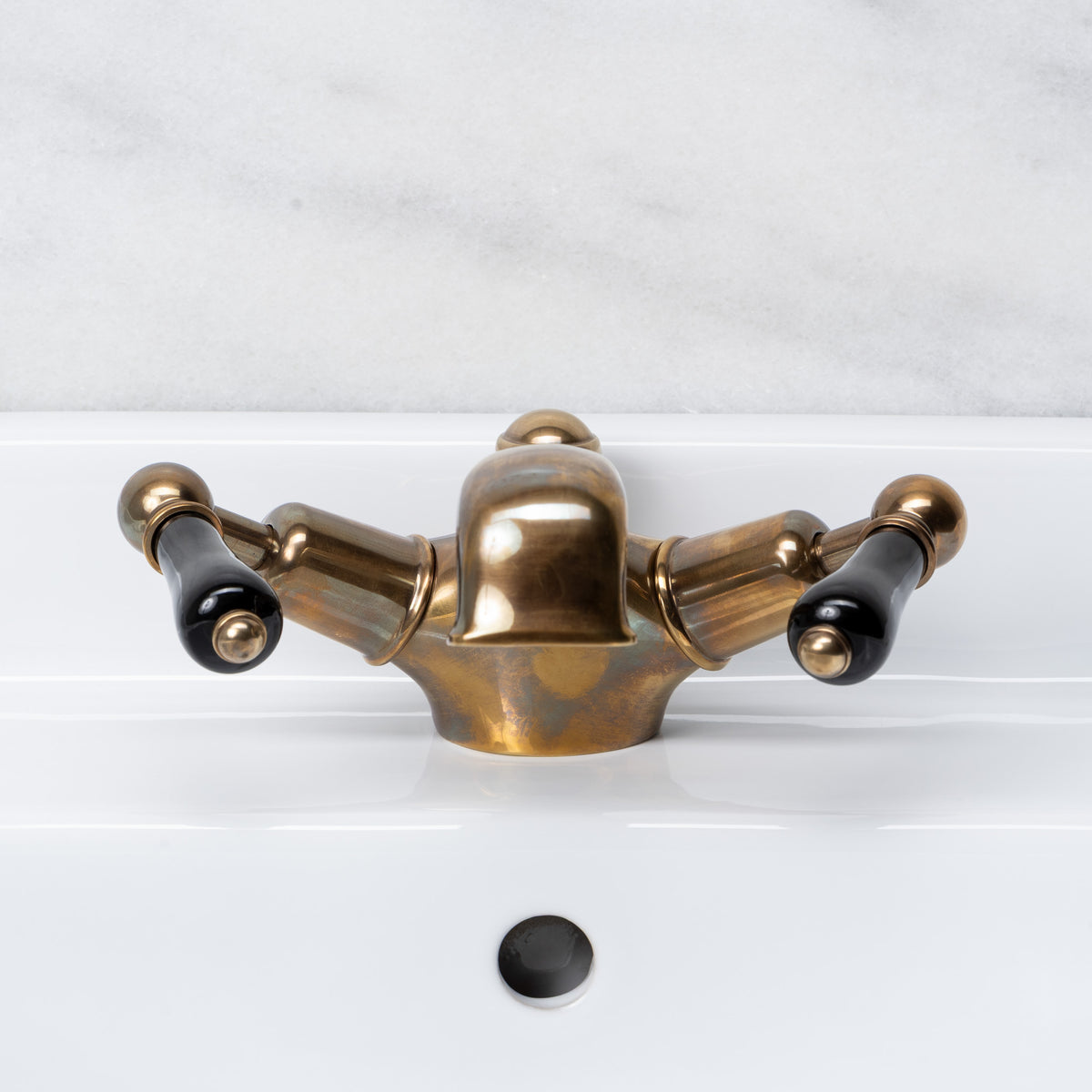 Cavalry Black Ceramic Lever Basin Mono Mixer - Rutland London