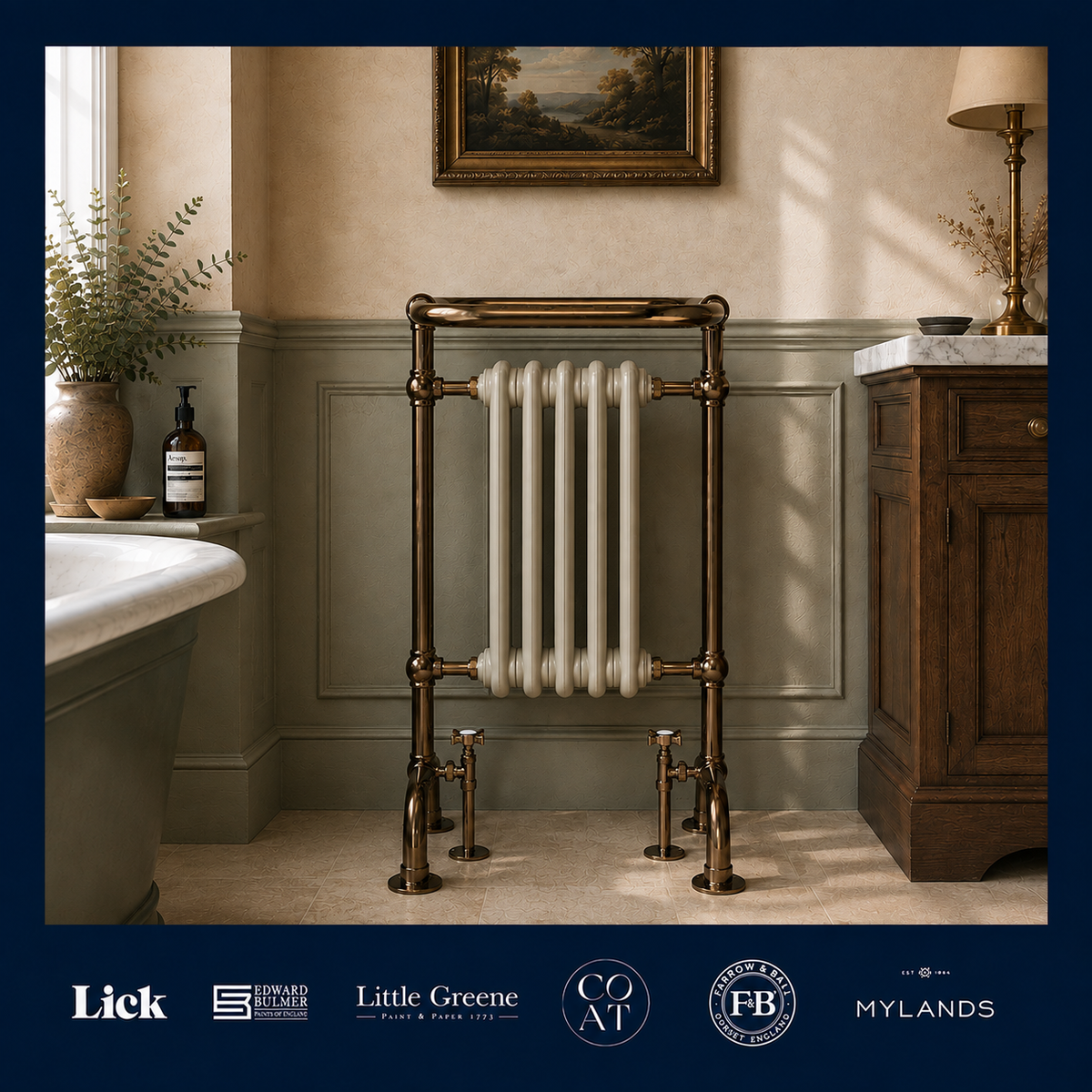 Trafalgar Heated Towel Rail - Rutland London