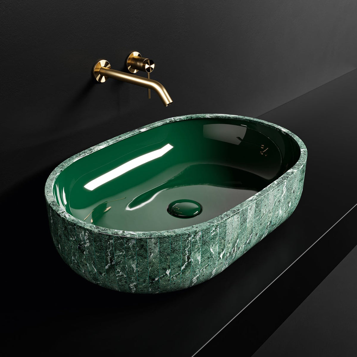 Verde Alpi Bespoke Handmade Marble Bathroom Suite (Inc. WC Pan, Bidet &amp; Basin) - Rutland London