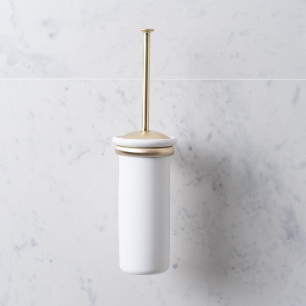 Luxury Toilet Brush Holders Solid Brass Wall Mounted Toilet